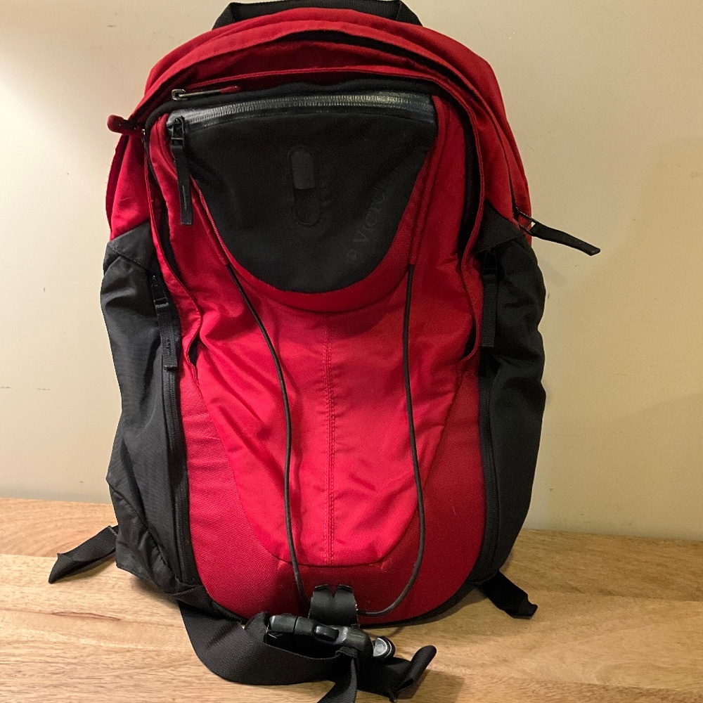 Swiss Gear red hiking backpack